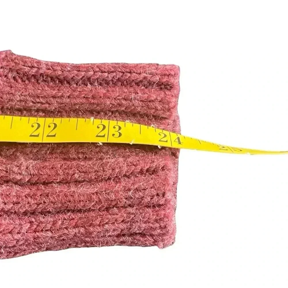 Natural Reflections Burgundy Chunky Knit Open Front Cardigan‎ Small 25% Wool - Picture 7 of 8